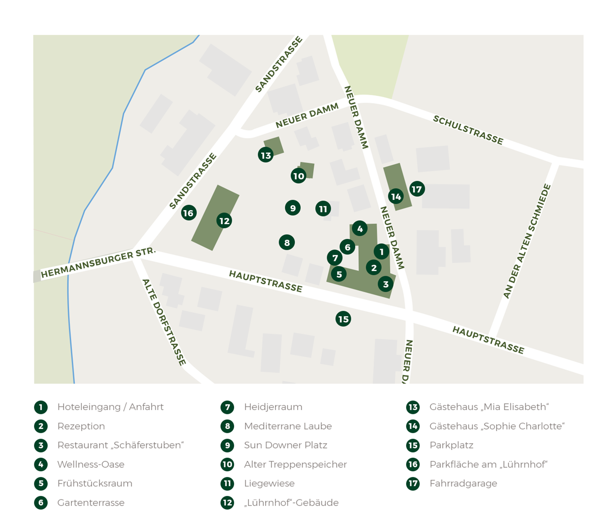 Übersichtsplan Hotelanlage